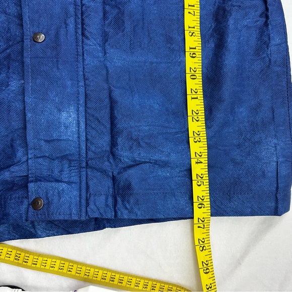 Frogg Toggs Rain Jacket Mens Large Blue Zip Snap Up Hooded Lightweight - Picture 6 of 10
